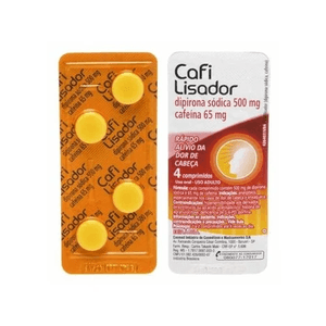 Cafilisador 65MG + 500MG Comprimido simples - Caixa com 4 Comprimidos